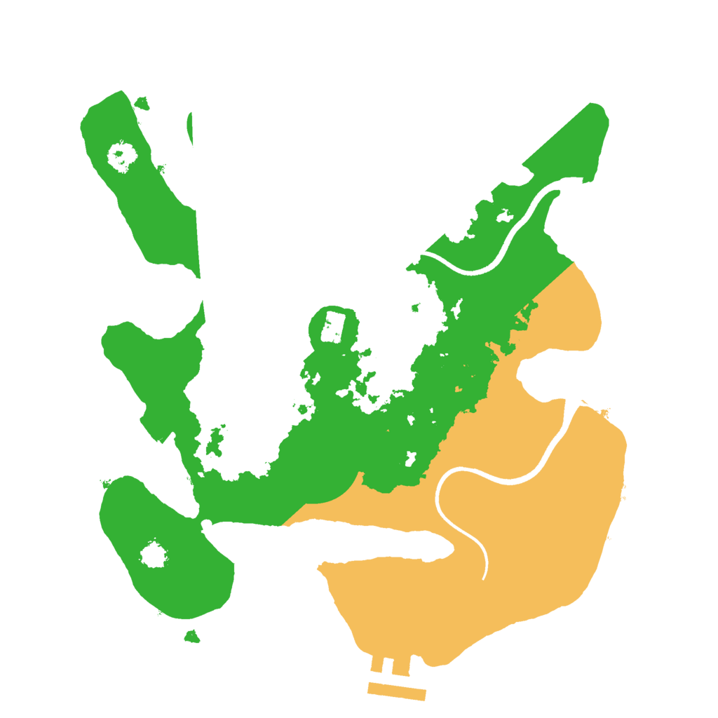 Biome Rust Map: Procedural Map, Size: 2500, Seed: 21454235