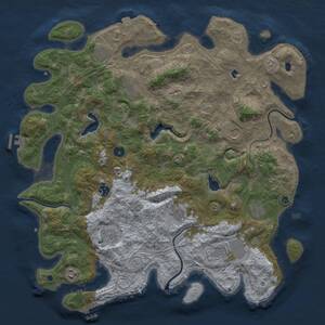 Thumbnail Rust Map: Procedural Map, Size: 4500, Seed: 1951016938, 16 Monuments