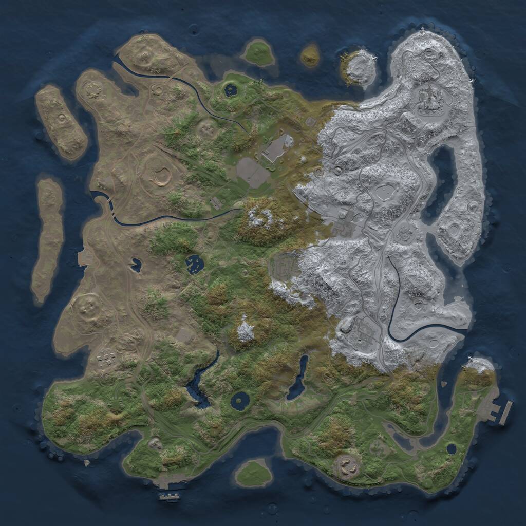 Rust Map: Procedural Map, Size: 4250, Seed: 1298785638, 15 Monuments