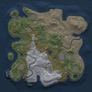 Thumbnail Rust Map: Procedural Map, Size: 3500, Seed: 337612285, 15 Monuments