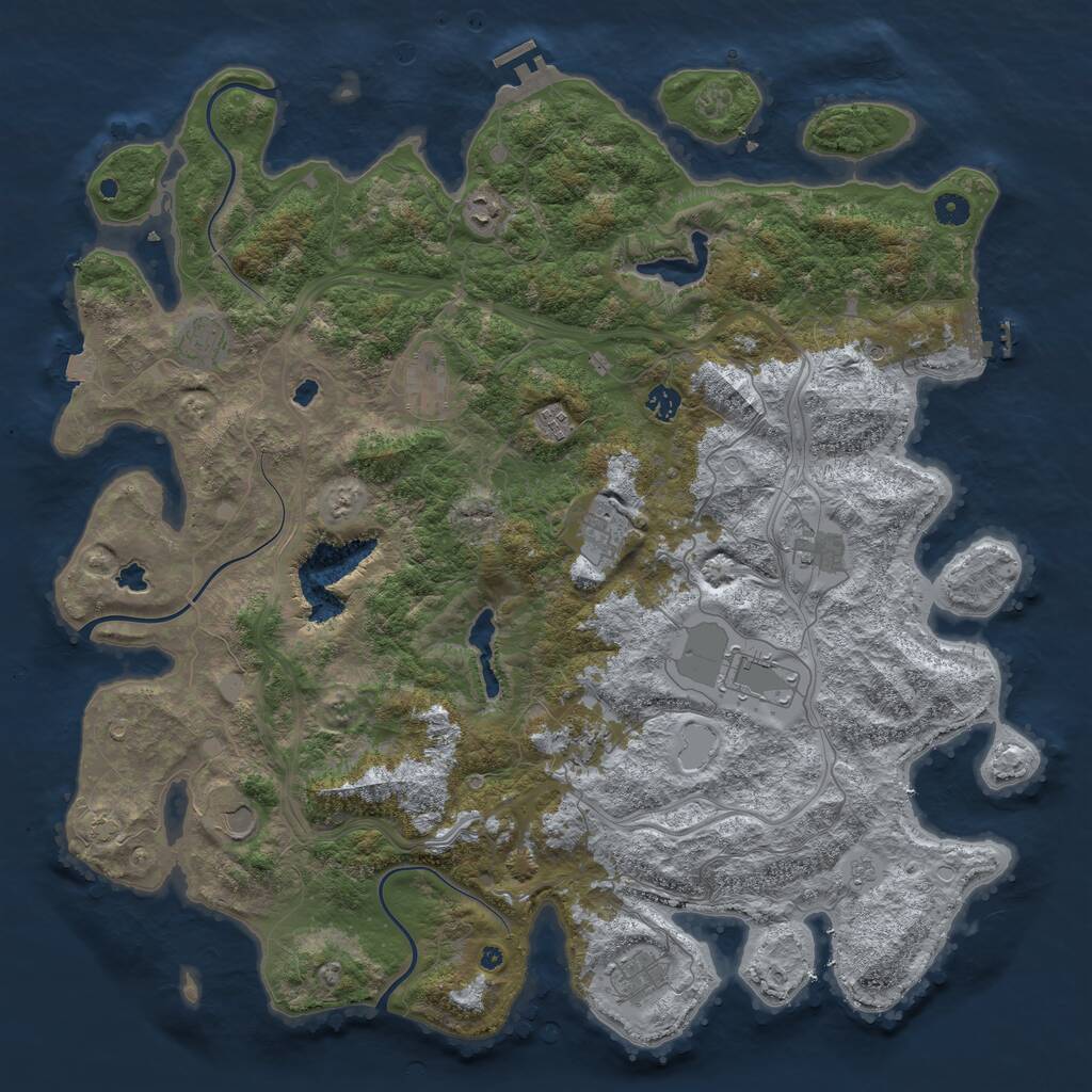 Rust Map: Procedural Map, Size: 4796, Seed: 1204072558, 17 Monuments