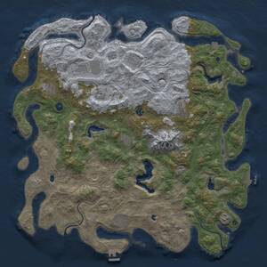 Thumbnail Rust Map: Procedural Map, Size: 5000, Seed: 979516550, 17 Monuments