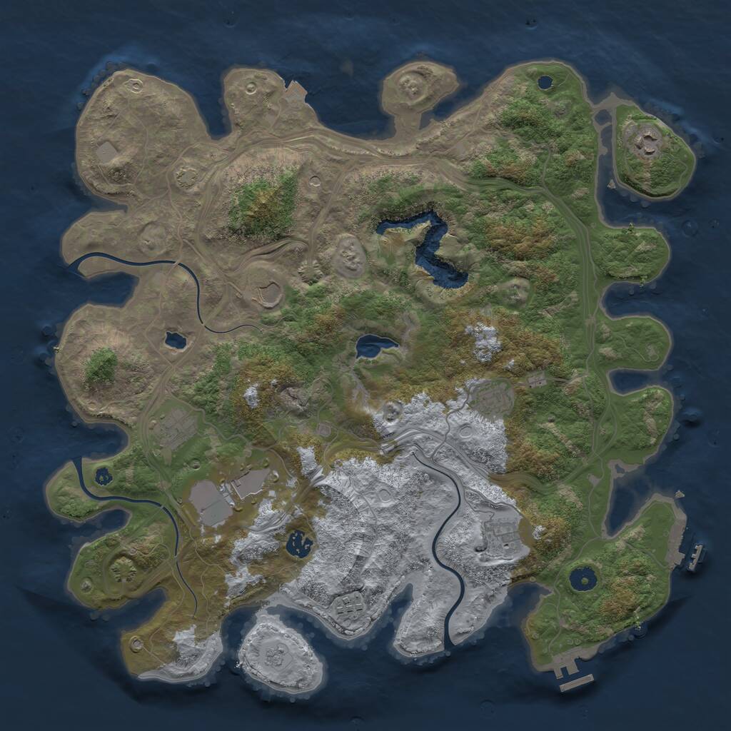 Rust Map: Procedural Map, Size: 4250, Seed: 3102024, 14 Monuments