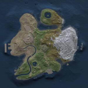 Thumbnail Rust Map: Procedural Map, Size: 2000, Seed: 11631769, 4 Monuments