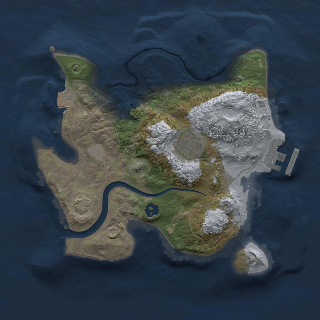 Rust Map: Procedural Map, Size: 2300, Seed: 4823844, 4 Monuments