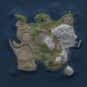 Thumbnail Rust Map: Procedural Map, Size: 2300, Seed: 4823844, 6 Monuments