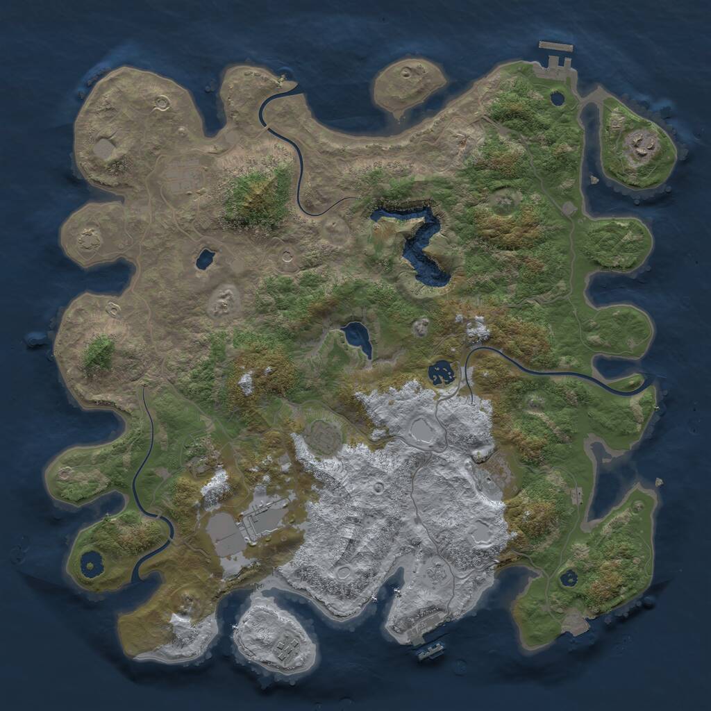 Rust Map: Procedural Map, Size: 4222, Seed: 3102024, 14 Monuments