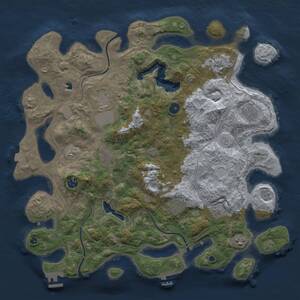 Thumbnail Rust Map: Procedural Map, Size: 4250, Seed: 2142319304, 15 Monuments