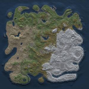 Thumbnail Rust Map: Procedural Map, Size: 4500, Seed: 175777419, 16 Monuments