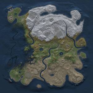 Thumbnail Rust Map: Procedural Map, Size: 3850, Seed: 965455232, 16 Monuments