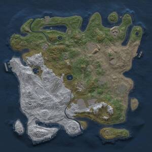 Thumbnail Rust Map: Procedural Map, Size: 3700, Seed: 957004062, 14 Monuments