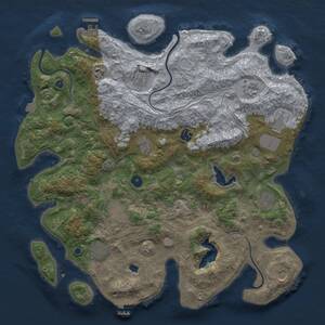 Thumbnail Rust Map: Procedural Map, Size: 4250, Seed: 1307989275, 17 Monuments