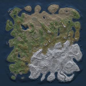 Thumbnail Rust Map: Procedural Map, Size: 4600, Seed: 9, 16 Monuments