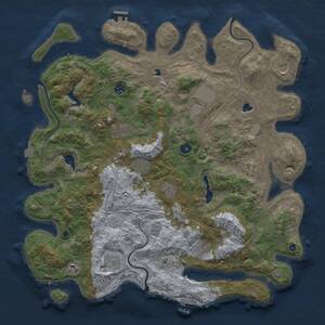 Thumbnail Rust Map: Procedural Map, Size: 4500, Seed: 2069127077, 17 Monuments