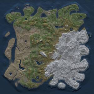 Thumbnail Rust Map: Procedural Map, Size: 4500, Seed: 1999215903, 16 Monuments