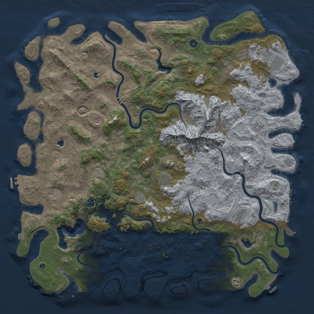 Rust Map: Procedural Map, Size: 5899, Seed: 482864, 19 Monuments