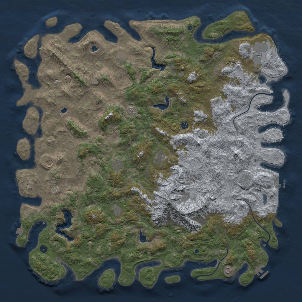 Rust Map: Procedural Map, Size: 5899, Seed: 482864, 17 Monuments