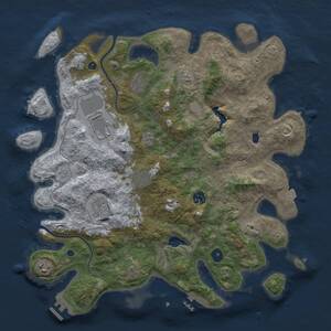 Thumbnail Rust Map: Procedural Map, Size: 4000, Seed: 61742, 13 Monuments