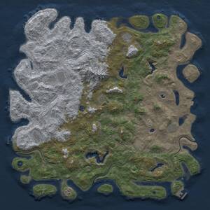 Thumbnail Rust Map: Procedural Map, Size: 5500, Seed: 562218117, 17 Monuments