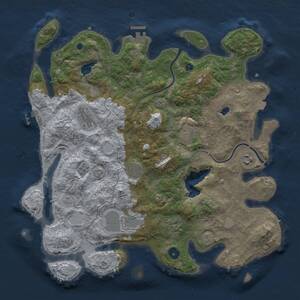 Thumbnail Rust Map: Procedural Map, Size: 4000, Seed: 4584, 13 Monuments