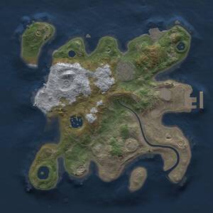 Thumbnail Rust Map: Procedural Map, Size: 2500, Seed: 1759394844, 6 Monuments