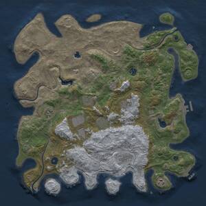 Thumbnail Rust Map: Procedural Map, Size: 4250, Seed: 1130110936, 17 Monuments