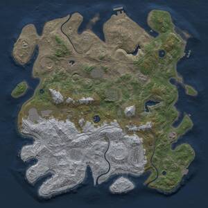 Thumbnail Rust Map: Procedural Map, Size: 4250, Seed: 165804645, 16 Monuments