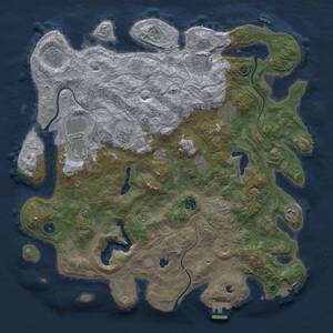 Thumbnail Rust Map: Procedural Map, Size: 4500, Seed: 340434318, 16 Monuments