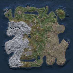 Thumbnail Rust Map: Procedural Map, Size: 3500, Seed: 1726188028, 14 Monuments