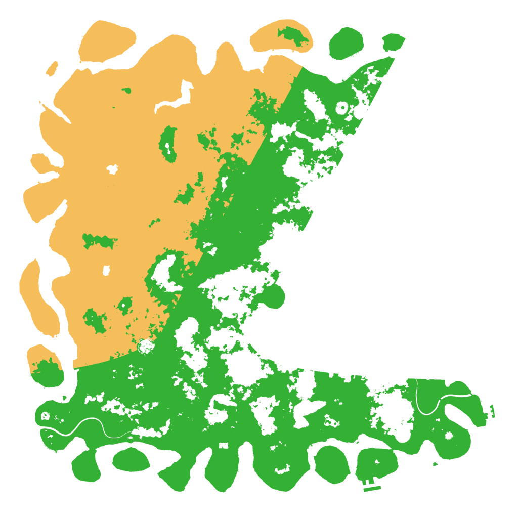 Biome Rust Map: Procedural Map, Size: 6000, Seed: 21094387