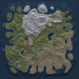 Thumbnail Rust Map: Procedural Map, Size: 4250, Seed: 1990394043, 17 Monuments