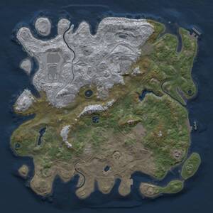 Thumbnail Rust Map: Procedural Map, Size: 4250, Seed: 1265380018, 14 Monuments