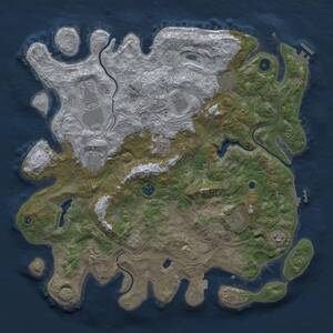 Thumbnail Rust Map: Procedural Map, Size: 4250, Seed: 1265380018, 15 Monuments