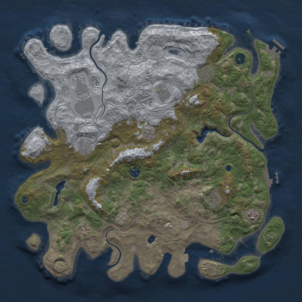 Rust Map: Procedural Map, Size: 4250, Seed: 1265380018, 15 Monuments