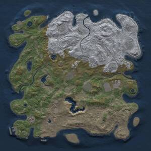 Thumbnail Rust Map: Procedural Map, Size: 4250, Seed: 1231276522, 16 Monuments