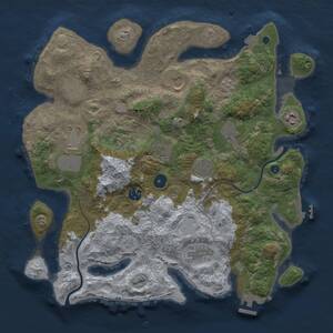 Thumbnail Rust Map: Procedural Map, Size: 3750, Seed: 798877859, 16 Monuments