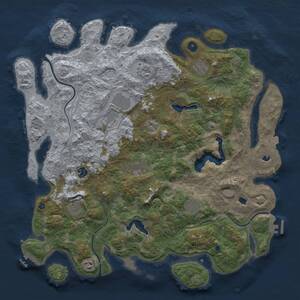 Thumbnail Rust Map: Procedural Map, Size: 4500, Seed: 1141966280, 15 Monuments