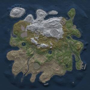 Thumbnail Rust Map: Procedural Map, Size: 3500, Seed: 323064549, 12 Monuments