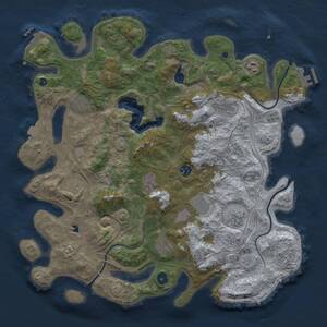 Thumbnail Rust Map: Procedural Map, Size: 4250, Seed: 2107662342, 16 Monuments