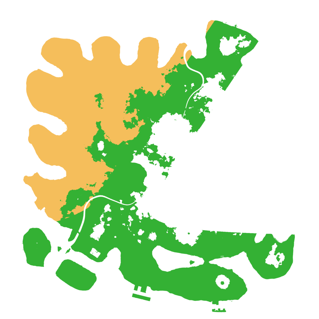 Biome Rust Map: Procedural Map, Size: 3500, Seed: 1864