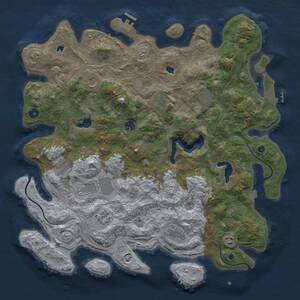 Thumbnail Rust Map: Procedural Map, Size: 4500, Seed: 7773777, 16 Monuments