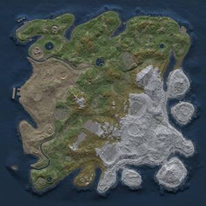 Thumbnail Rust Map: Procedural Map, Size: 3800, Seed: 116430286, 15 Monuments