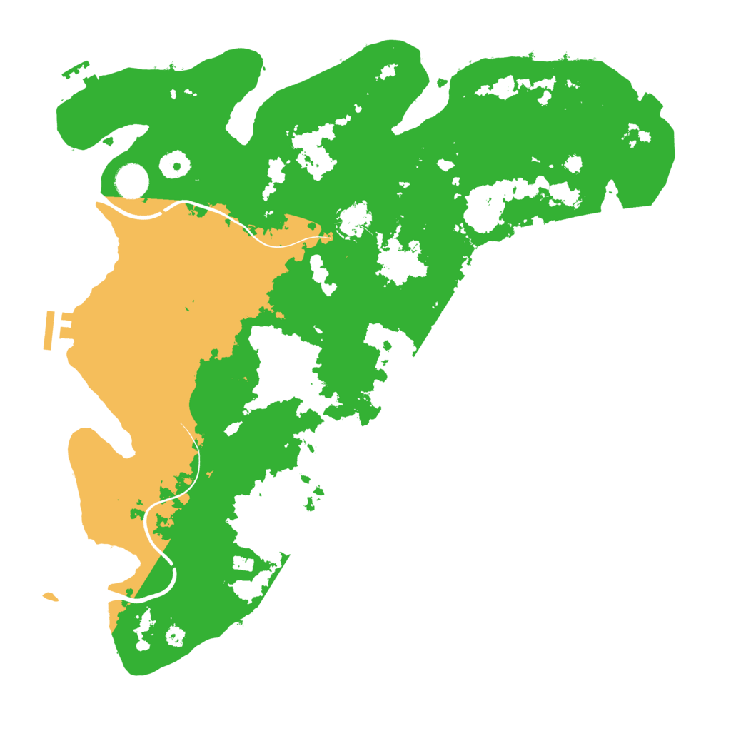 Biome Rust Map: Procedural Map, Size: 3800, Seed: 116430286