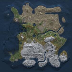 Thumbnail Rust Map: Procedural Map, Size: 3500, Seed: 1319822169, 15 Monuments