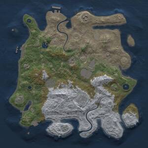 Thumbnail Rust Map: Procedural Map, Size: 3500, Seed: 1319822169, 12 Monuments