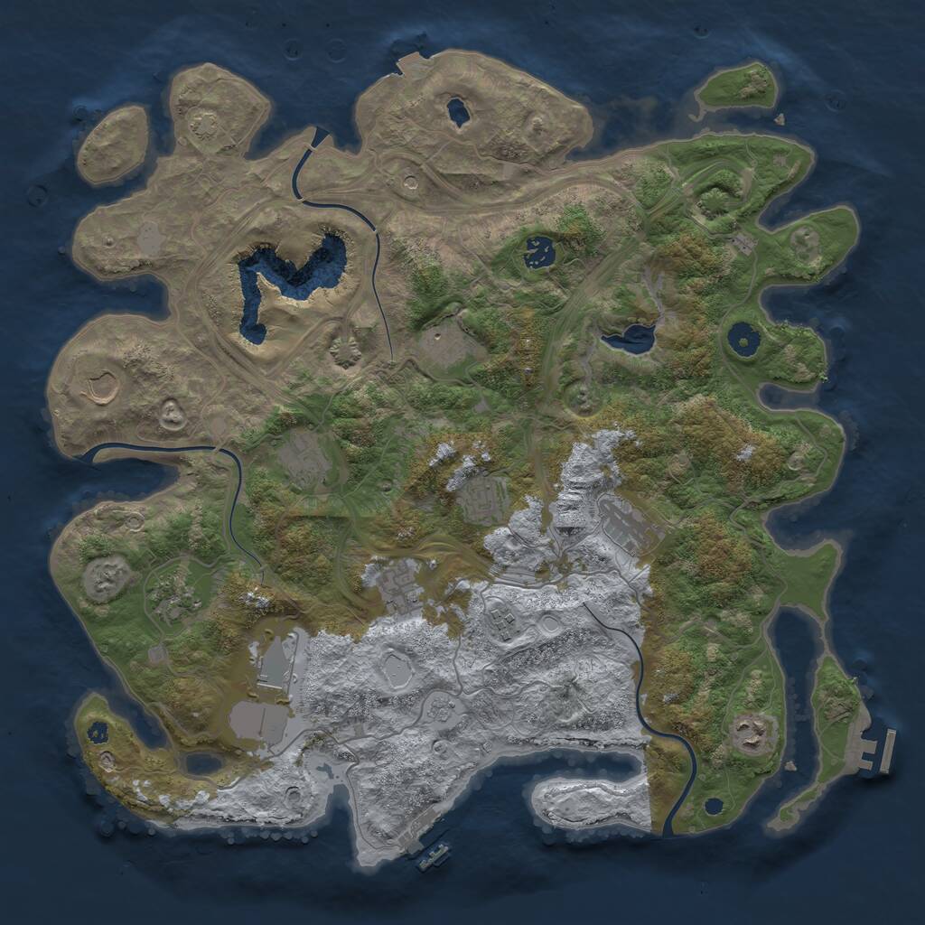 Rust Map: Procedural Map, Size: 4250, Seed: 1112033889, 17 Monuments