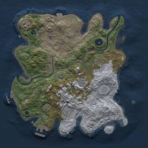 Thumbnail Rust Map: Procedural Map, Size: 3000, Seed: 1064194310, 10 Monuments