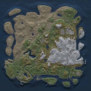 Thumbnail Rust Map: Procedural Map, Size: 4500, Seed: 919839120, 16 Monuments