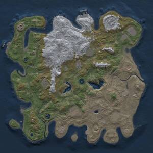 Thumbnail Rust Map: Procedural Map, Size: 4253, Seed: 2031644056, 17 Monuments