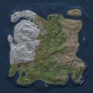 Thumbnail Rust Map: Procedural Map, Size: 3500, Seed: 659466740, 12 Monuments